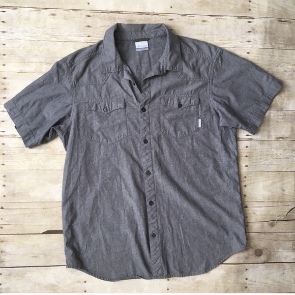 Columbia Other - columbia • Gray Short Slv Casual Button Shirt